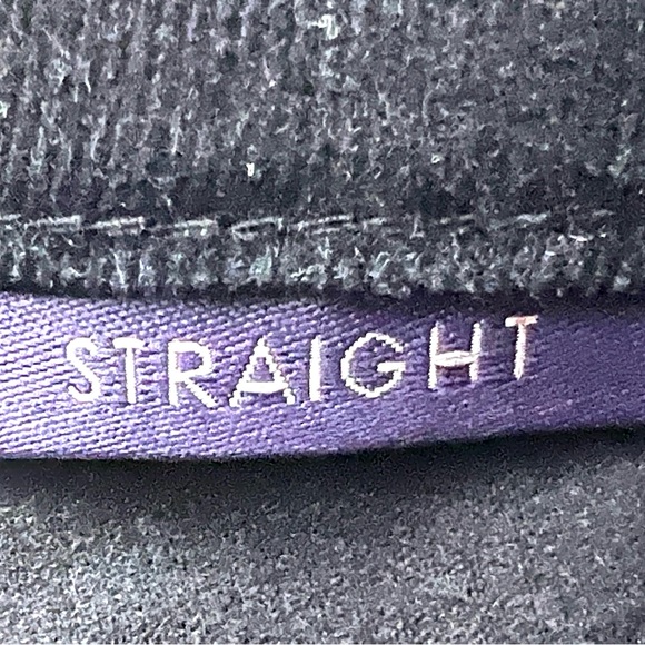 NYDJ Marilyn Mini Wale Corduroy Pants sz 8 Black Slim Straight Leg Staple Piece - Picture 10 of 15